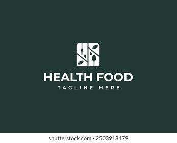 food logo vector illustration. healthy food logo template