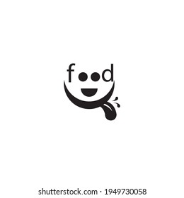 food logo vector illustration tongue design