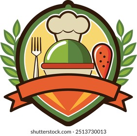 Food logo Vector illustration with white background,Set plate logo,