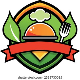 Food logo Vector illustration with white background,Set plate logo,