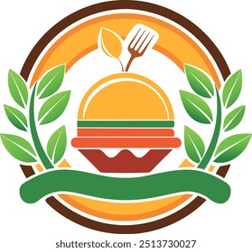 Food logo Vector illustration with white background,Set plate logo,