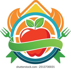 Food logo Vector illustration with white background,Set plate logo,