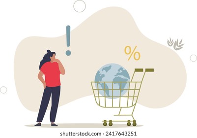 Food loss and waste illustration.Environment and resources problem concept.flat vector illustration.