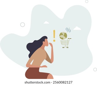 Food loss and waste illustration.Environment and resources problem concept.flat characters.