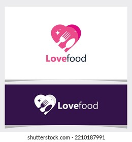 Food Love Logo Icon Vector Isolated