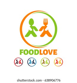 Food Love Logo, Modern Food company vector logo template