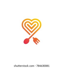 food love. Vector logo template