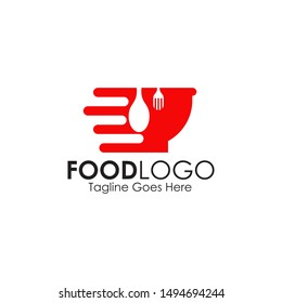 Food lover logo design vector template