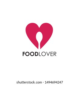 Food lover logo design vector template