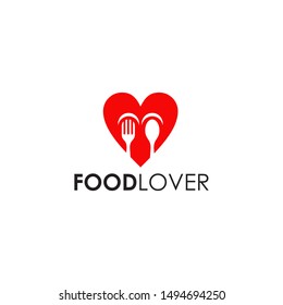 Food lover logo design vector template