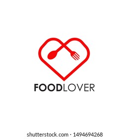 Food lover logo design vector template