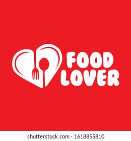 Food Lover logo template with modern design.