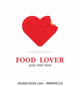 FOOD LOVER / FOOD IN LOVE / HEART OF FOOD / RED STAWBERRY LOGO