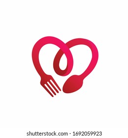 Food Lovers Logo Love Logo Design Stock Vector (Royalty Free ...