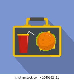 Food for lunch icon. Flat illustration of food for lunch vector icon for web