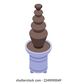 Food machine icon isometric vector. Chocolate fountain. Sweet cocoa