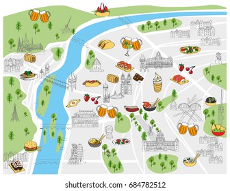 Food map of Prague 