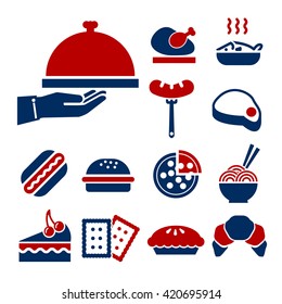 food, meal icon set