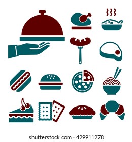 food, meal icon set