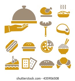 food, meal icon set