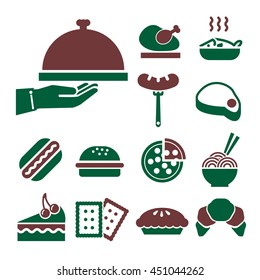 food, meal icon set