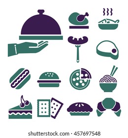 food, meal icon set