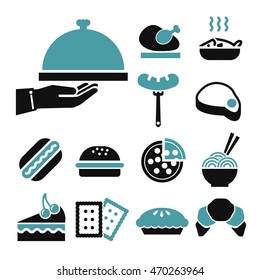 food, meal icon set