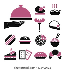 food, meal icon set