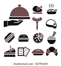 food, meal icon set