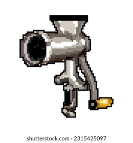 food meat grinder game pixel art retro vector. bit food meat grinder. old vintage illustration