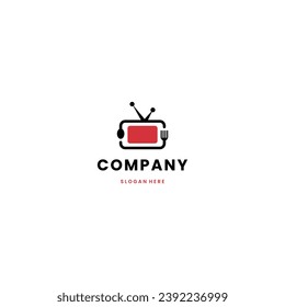 Food media logo design icon template