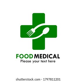 Food medical logo template illustration. suitable for medical