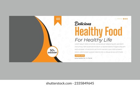 Food menu banner design template 