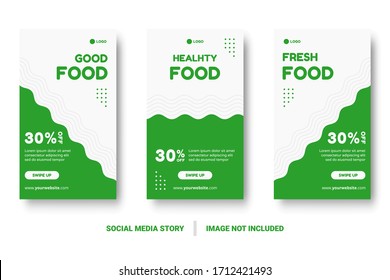 Food menu banner social media post. Editable social media templates for promotions on the Food menu. Set of social media story and post frames. Layout design for marketing on social media.