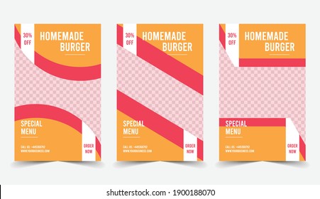 Food menu banner social media post