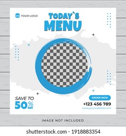 Food Menu Banner or Social Media Post Design Template in 1:1 
Colorways included. Can be adapt to Brochure, Magazine, Poster, 
Corporate Presentation, Portfolio, Flyer, Website.
