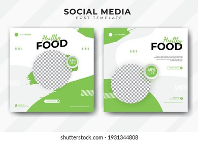 Food menu banner social media post bundle.