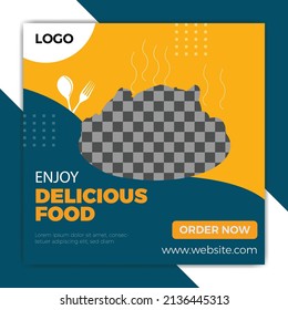 Food menu banner social media post. Editable social media templates