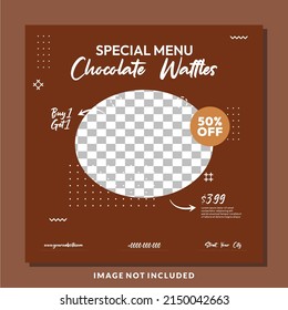 Food menu banner or social media post template