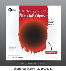 food menu banner for social media template