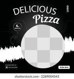 Food menu banner social media post. Editable social media templates for promotions on the Food menu. Layout design for marketing on social media.