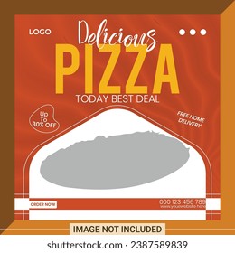 Food menu banner social media post. Editable social media templates for promotions on the Food menu. Set of social media story and post frames. Layout design for marketing on social media.
