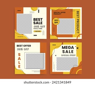 Food menu banner social media post. Editable social media templates for promotions on the Social media