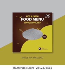 Food menu banner social media post.