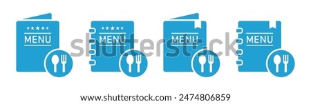 food menu book icon. Restaurant menu icon, vector illustration