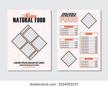 Diseño de tarjeta de menú de comida PSD Freebie. diseño de tarjeta de menú de restaurante de comida.