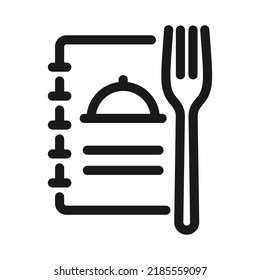 Food menu card line art icon. Food concept Vector symbol illustration