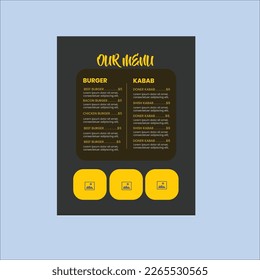 Food menu, creative design ,illustrator food menu design for restaurant flyer brochure print modern design menu review online poster 