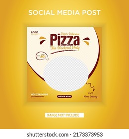 Food Menu And Delicious Pizza Social Media Banner