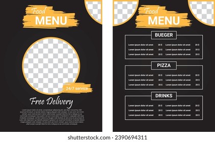 Food menu Design . Food Menu